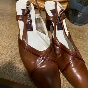 BALLY real leather sling back shoes. As is.